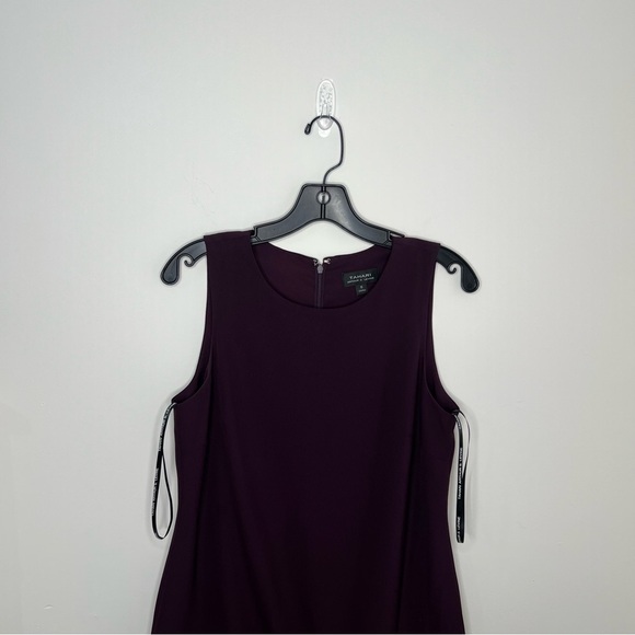 Tahari Purple Dress Feathers and Rhinestones Size 6 - Picture 2 of 10